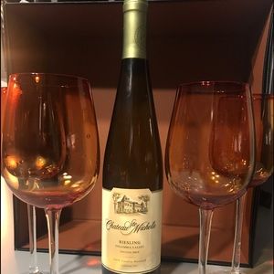 Burnt orange wine glasses